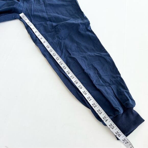 NEW Puimentiua Womens Tapered Casual Pants Cotton Linen Drawstring SIZE L Blue - Picture 6 of 11